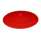 image of RAK Porcelain CFRD28BRLD Round Lid, Ember Red Porcelain, Oven Microwave Freezer Safe - 4/Case