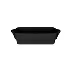 image of RAK Porcelain CFRT20BKBD - 7.875" x 4" Volcano Black Porcelain Dish, Oven/Microwave Safe - 3/Case