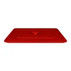 image of RAK Porcelain CFRT32BRLD Tureen Lid, Rectangular Ember Red Porcelain, Oven Microwave Safe - 3/Case