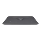 image of RAK Porcelain CFRT32GYLD - Rectangular Tureen Lid, Stone Gray Porcelain, Oven Microwave Safe - 3/Case