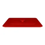 image of RAK Porcelain CFRT39BRLD - Rectangular Tureen Lid, Ember Red Porcelain, Oven Microwave Safe, 3/Case