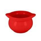 image of RAK Porcelain CFST10BR - Ember Red 15.2 oz Soup Tureen, 4"1/6" Eared Lid, Safe - 1/Case