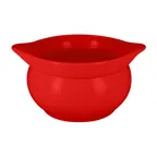 image of RAK Porcelain CFST15BRBD - 39oz Ember Red 6" Soup Tureen, Porcelain, Oven/Microwave Safe - 1/Case