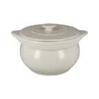 image of RAK Porcelain CFST15WH - 39oz 6" Round Eared Soup Tureen, White Porcelain, Oven & Dishwasher Safe