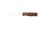 image of RAK Porcelain CHJSTKBRS - Steak Knife, 9.5" Blade, 18/10 Stainless Steel, Brown Satin Handle, 8-9"