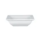 image of RAK Porcelain CHPCLSB16 - Square White Porcelain Salad Bowl 13‑Oz 6" × 6" × 1¾" Oven Safe - 12/Case