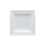 image of RAK Porcelain CHPCLSP12 Square Plate 4.7" (4-7/10") White Porcelain Flat Edge Oven Safe - 6/Case
