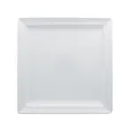 image of RAK Porcelain CHPCLSP27 Charm Square Plate, 10.625" White Polaris Porcelain, Flat Edge - 12/Case