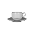 image of RAK Porcelain CLSA15D181 Saucer, 5.9" Diameter Round Porcelain, White, Fridge/Freezer/Oven Safe - 12/Case