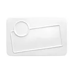 image of RAK Porcelain CRRE2Z - Rectangular China Plate 13.8" x 8.65" Porcelain Ivoris 2‑Zone Design - 6/Case