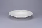 image of RAK Porcelain DGBADP26CS - 10.3" Round Deep Rim Porcelain Dinner Plate, White Celeste, 12/Case