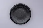 image of RAK Porcelain DGEACP24C6 - 9.4" Round Black Ceramic Stoneware China Plate, Microwave Safe - 12/Case