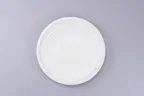 image of RAK Porcelain DGEACP24C7 - 9.4" Coupe Rim White Ceramic Stoneware Plate, Microwave Safe - 12/Case