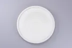 image of RAK Porcelain DGEACP28C7 11" Round Coupe Rim Ceramic Plate, Microwave Safe, Selva Design - 6/Case