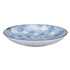 image of RAK Porcelain DGNNDP23ID Plate, 9.05" x 1.55" , 23.35 oz, Blue White Ceramic, Deep Rim - 12/Case
