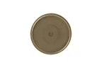 image of RAK Porcelain EACP24SDB - 9.45" Round Flat Coupe Plate, Dark Brown Ceramic, Microwave Safe - 12/Case