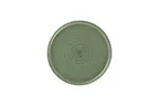 image of RAK Porcelain EACP24SDG - 9.45" Round Flat Coupe Ceramic Plate, Dark Green, Microwave Safe - 12/Case