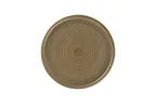 image of RAK Porcelain EACP28SDB - 11" Round Flat Coupe Rim Dark Brown Ceramic Stoneware Plate - 6/Case
