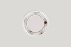 image of RAK Porcelain EAFP20D208 - 8.05" Round Flat Edge Porcelain Plate, Ivoris Spring Finish, 24/Case