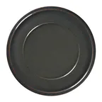 image of RAK Porcelain EAFP24CA - 9.5" Round Porcelain Plate, Flat Edge, Wide Rim, Microwave Safe - 12/Case