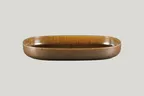 image of RAK Porcelain EAOD33RT - Oval 9" Deep 65 oz Porcelain Bowl, Rust, Oven Microwave Safe - 2/Case