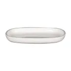 image of RAK Porcelain EAOP23 Oval Deep Rim Plate, 8.85" L x 5.9" W Porcelain, Dishwasher Safe - 12/Case