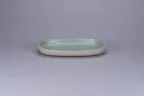 image of RAK Porcelain EAOP23SAQ - Oval China Plate 10.3" x 7.0", Green, Microwave & Dishwasher Safe - 12/Case