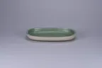 image of RAK Porcelain EAOP23SDG Oval China Plate, 10.3" x 7.0" Stoneware, Dark Green, Microwave Safe - 12/Case