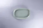 image of RAK Porcelain EAOP26SAQ Oval Plate, 8.8" x 6" Aqua Green Ceramic, Microwave Dishwasher Safe - 6/Case