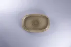 image of RAK Porcelain EAOP26SBI Oval China Plate, 8.8" x 6" Beige Ceramic Stoneware, Flat Edge - 6/Case