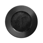 image of RAK Porcelain EDFP25 - 9.875" Flat Edge China Plate, Porcelain, Black, Microwave Safe - 12/Case