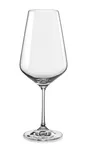 image of RAK Porcelain EDGRED18 - Red Stemmed Wine Glass, 18.6 oz, 3.8"×9.9" Size, Tempered Glass - 24/Case