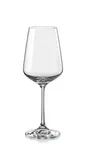 image of RAK Porcelain EDGWHT09 - White Wine Glass, 8.5 oz (3.1"x8.5"), Stemmed Tempered Glass - 24/Case