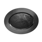 image of RAK Porcelain EDOP34 - Edge Platter 13"-3/8" x 10" Black Porcelain Dishwasher Safe - 6/Case