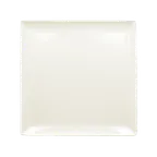 image of RAK Porcelain EDSQ25IV - Square Nano Plate, 9.625" White Porcelain Coupe Rim, 6/Case