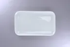 image of RAK Porcelain EZRCP33.20 - Rectangle Coupe Plate, 13" White Porcelain, Polaris Finish, 12/Case