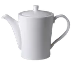 image of RAK Porcelain FDCP70 - Fine Dine 27 oz White Porcelain Coffee Pot with Lid, Dishwasher Safe - 1/Case