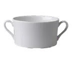 image of RAK Porcelain FDCS35 - 12 oz Soup Bowl with Two Handles, Porcelain, Dishwasher Safe - 6/Case