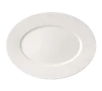 image of RAK Porcelain FDOP34 Fine Dine Oval Platter, 13"-3/8 x 10" White Porcelain, Dishwasher Safe - 6/Case