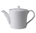 image of RAK Porcelain FDTP40 - White Porcelain Fine Dine Teapot, 13.5 oz, With Lid, Dishwasher Safe - Case