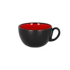 image of RAK Porcelain FR116C37RD Breakfast Cup 12.5 oz 4.35" Red Porcelain Non-Stack O/MW/DW Safe - 12/Case