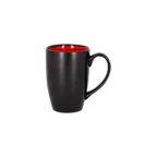 image of RAK Porcelain FRBAFM26RD - Fire Flora China Mug, 8.8 oz Red Porcelain, Dishwasher Safe - 6/Case