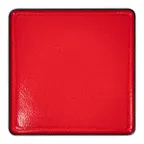 image of RAK Porcelain FRFTSFP32R Square Plate, 12.6" x 12.6" Flat Edge, Red Fire Porcelain - 3/Case