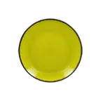 image of RAK Porcelain FRNNPR15GR Fire Plate, 5.9" Round Coupe Rim, Green Porcelain, Flat Edge - 24/Case
