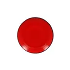 image of RAK Porcelain FRNNPR21RD Fire Plate, 8.25" Round Coupe Rim, Red Porcelain, Microwave Safe - 12/Case