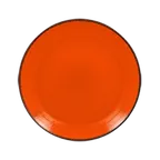 image of RAK Porcelain FRNNPR27OR Fire Plate, 10.65" Round Coupe Rim, Orange Porcelain, Safe - 12/Case