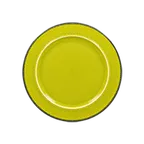 image of RAK Porcelain FRNOFP24GR Fire Plate, 9.45" Round Flat Edge Porcelain Dinner Plate Green - 6/Case