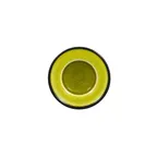 image of RAK Porcelain FRNOSA1GR - 3.95" Round Green Fire Saucer, 3" Diameter, Oven Microwave Safe - 12/Case