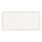 image of RAK Porcelain FTRTF24 Fractal Rectangular Plate, 9.45" L x 3.15" W, Edge Porcelain Ivory - 6/Case