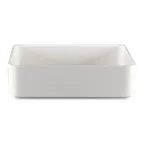 image of RAK Porcelain FTSDP16 - Square Deep Porcelain Bowl, 6" 37 oz Ivory Finish, General Use - 4/Case